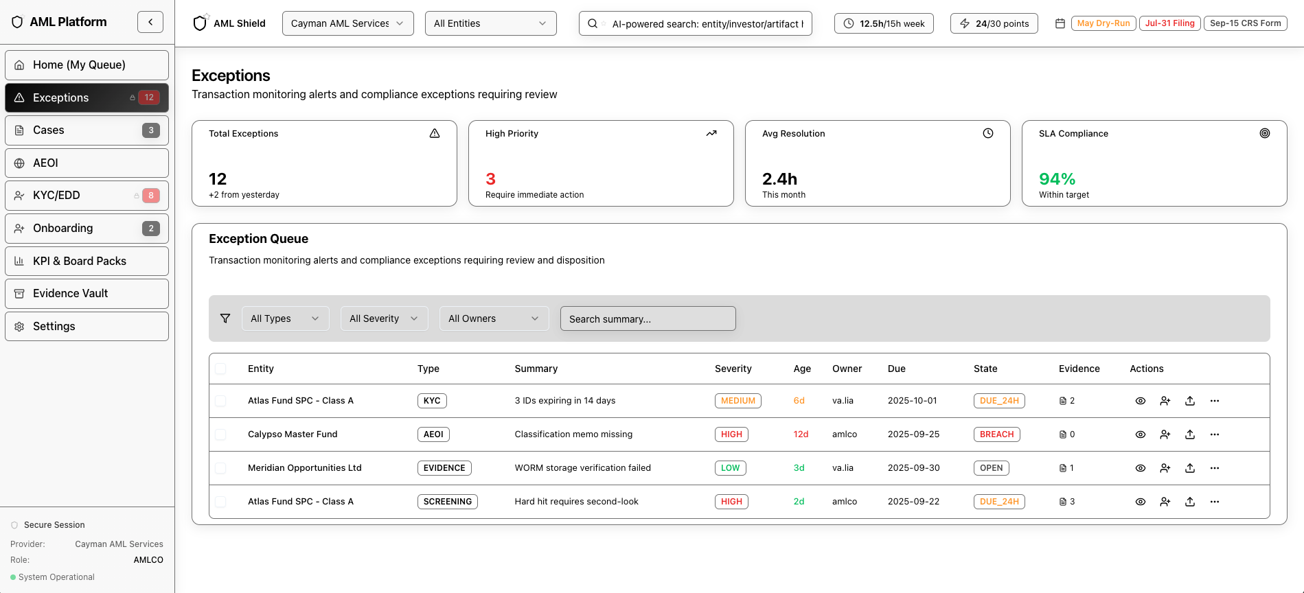 Exceptions Hub preview