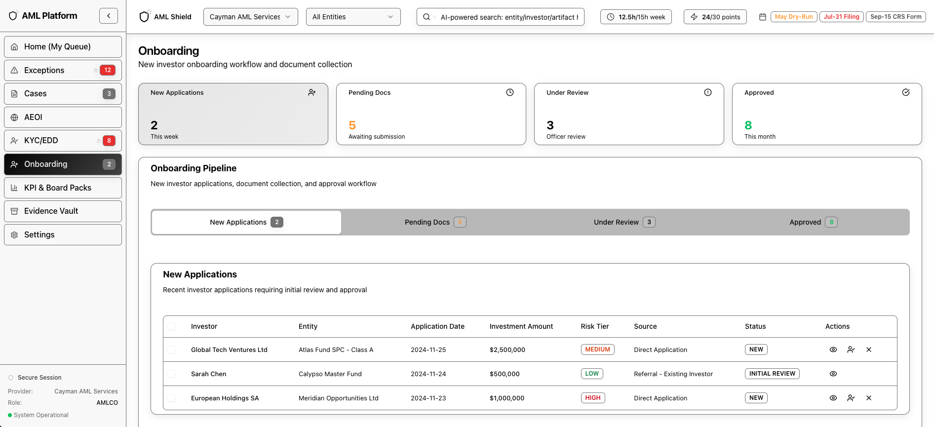 Onboarding & Changes preview